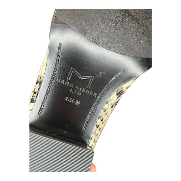 𝅺new WITHOUT BOX  WOMEN'S MARC FISHER Vivica Snake Print Ankle Boot Size 6.5 - Picture 9 of 9